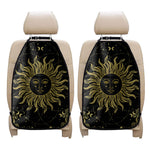 Black And Gold Celestial Sun Print Car Seat Organizers