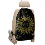 Black And Gold Celestial Sun Print Car Seat Organizers