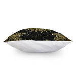 Black And Gold Celestial Sun Print Pillow Cover
