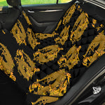 Black And Gold Dragon Pattern Print Pet Car Back Seat Cover