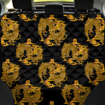 Black And Gold Dragon Pattern Print Pet Car Back Seat Cover