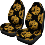 Black And Gold Dragon Pattern Print Universal Fit Car Seat Covers