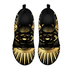 Black And Gold Eye of Providence Print Black Sneakers
