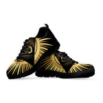 Black And Gold Eye of Providence Print Black Sneakers