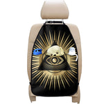 Black And Gold Eye of Providence Print Car Seat Organizers