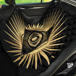 Black And Gold Eye of Providence Print Pet Car Back Seat Cover