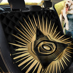 Black And Gold Eye of Providence Print Pet Car Back Seat Cover