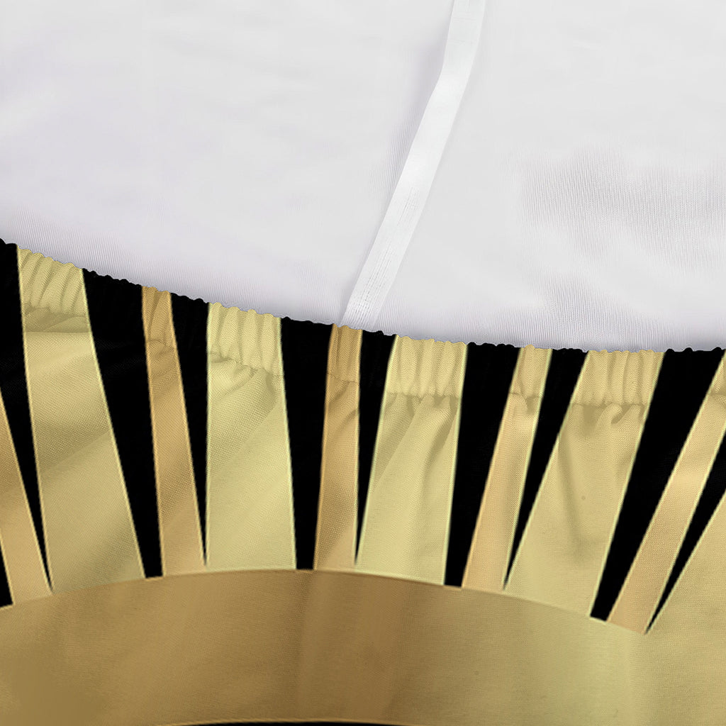 Black And Gold Eye of Providence Print Sofa Cover