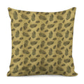 Black And Gold Feather Pattern Print Pillow Cover
