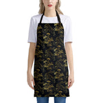 Black And Gold Japanese Tiger Print Apron