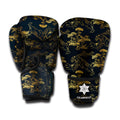 Black And Gold Japanese Tiger Print Boxing Gloves