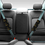 Black And Gold Japanese Tiger Print Car Seat Belt Covers