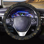 Black And Gold Japanese Tiger Print Car Steering Wheel Cover