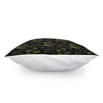Black And Gold Japanese Tiger Print Pillow Cover