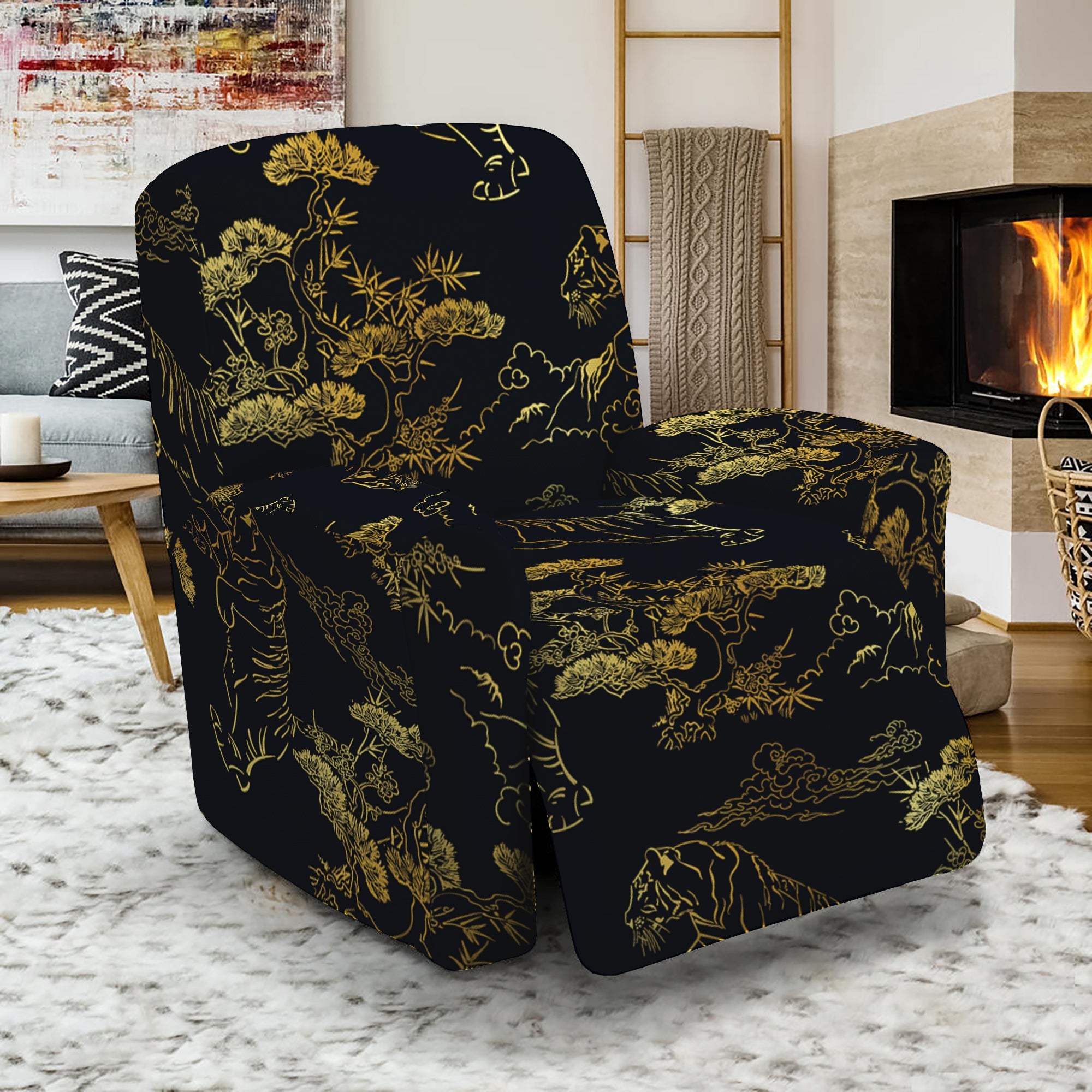 Gold discount recliner cover