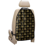 Black And Gold Lotus Flower Print Car Seat Organizers