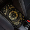 Black And Gold Mandala Print Car Center Console Cover