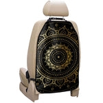 Black And Gold Mandala Print Car Seat Organizers