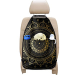 Black And Gold Mandala Print Car Seat Organizers