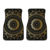 Black And Gold Mandala Print Front Car Floor Mats