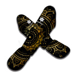 Black And Gold Mandala Print Muay Thai Shin Guard