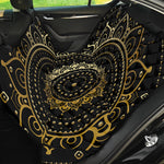 Black And Gold Mandala Print Pet Car Back Seat Cover