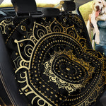 Black And Gold Mandala Print Pet Car Back Seat Cover