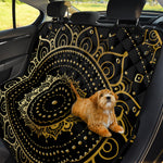 Black And Gold Mandala Print Pet Car Back Seat Cover