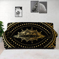 Black And Gold Mandala Print Sofa Cover