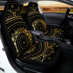 Black And Gold Mandala Print Universal Fit Car Seat Covers