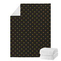 Black And Gold Orthodox Pattern Print Blanket