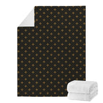 Black And Gold Orthodox Pattern Print Blanket