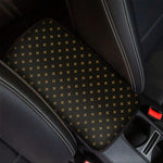 Black And Gold Orthodox Pattern Print Car Center Console Cover
