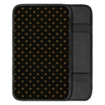 Black And Gold Orthodox Pattern Print Car Center Console Cover