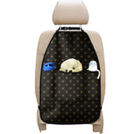 Black And Gold Orthodox Pattern Print Car Seat Organizers