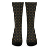 Black And Gold Orthodox Pattern Print Crew Socks