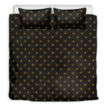 Black And Gold Orthodox Pattern Print Duvet Cover Bedding Set
