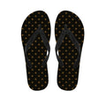 Black And Gold Orthodox Pattern Print Flip Flops