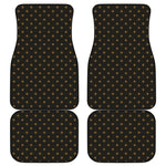 Black And Gold Orthodox Pattern Print Front and Back Car Floor Mats