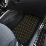 Black And Gold Orthodox Pattern Print Front Car Floor Mats