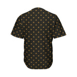 Black And Gold Orthodox Pattern Print Men's Baseball Jersey