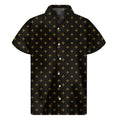 Black And Gold Orthodox Pattern Print Men's Short Sleeve Shirt