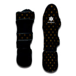 Black And Gold Orthodox Pattern Print Muay Thai Shin Guard