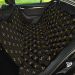 Black And Gold Orthodox Pattern Print Pet Car Back Seat Cover