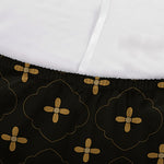 Black And Gold Orthodox Pattern Print Sofa Cover