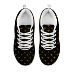 Black And Gold Orthodox Pattern Print White Sneakers