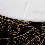 Black And Gold Peacock Feather Print Sofa Cover