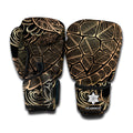 Black And Gold Sea Turtle Print Boxing Gloves