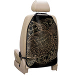 Black And Gold Sea Turtle Print Car Seat Organizers
