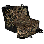 Black And Gold Sea Turtle Print Pet Car Back Seat Cover